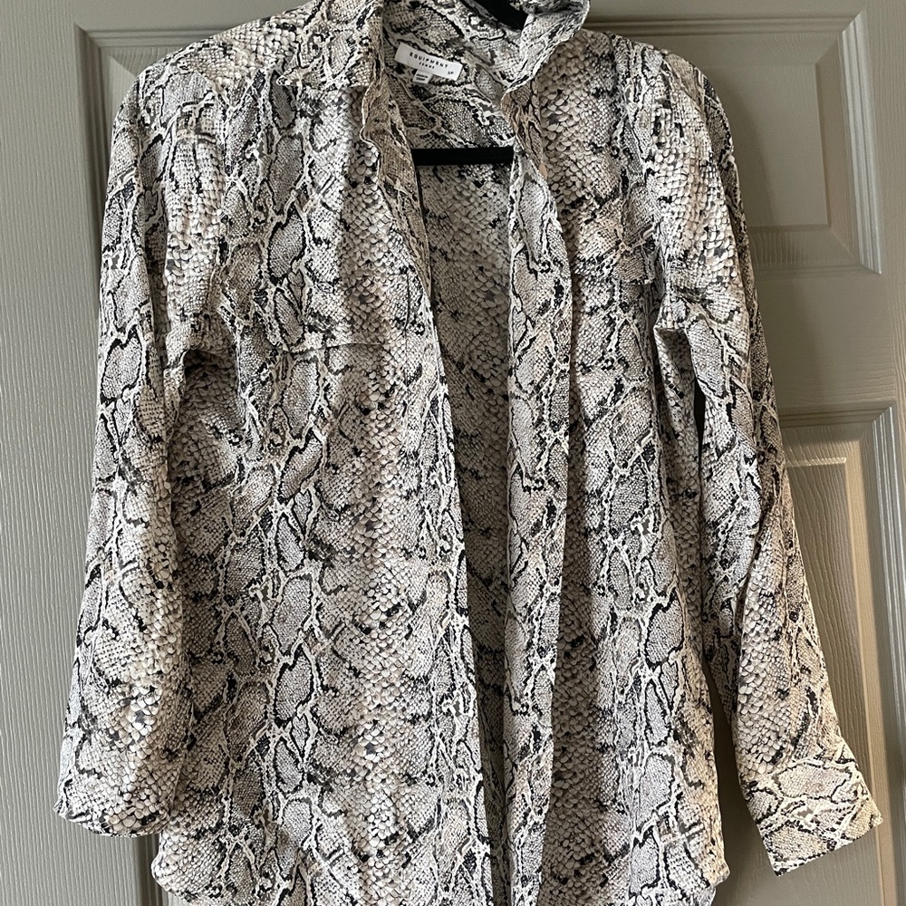 Equipment Snakeskin Blouse